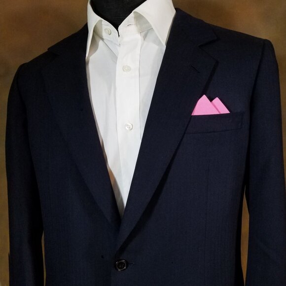 New - Bubblegum Pink Cotton Pre-Folded Pocket Square Handkerchief Insert - Picture 7 of 8